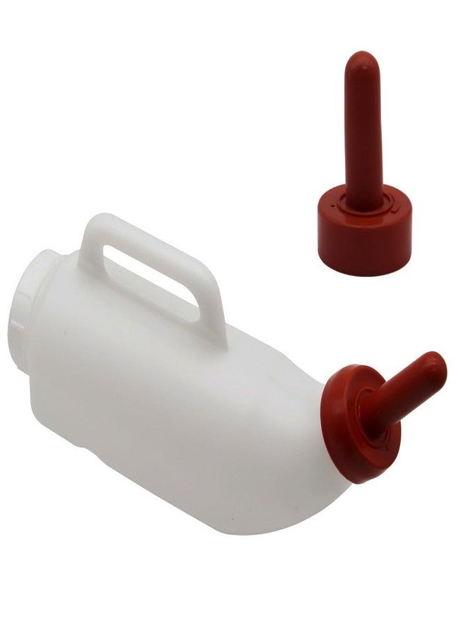 MODUODUO Calves Nursing Bottle with a Replacement Nipple 2.11 Quart Horizontal Calf Milk Feeding Bottle (Horizontal) - Image 1